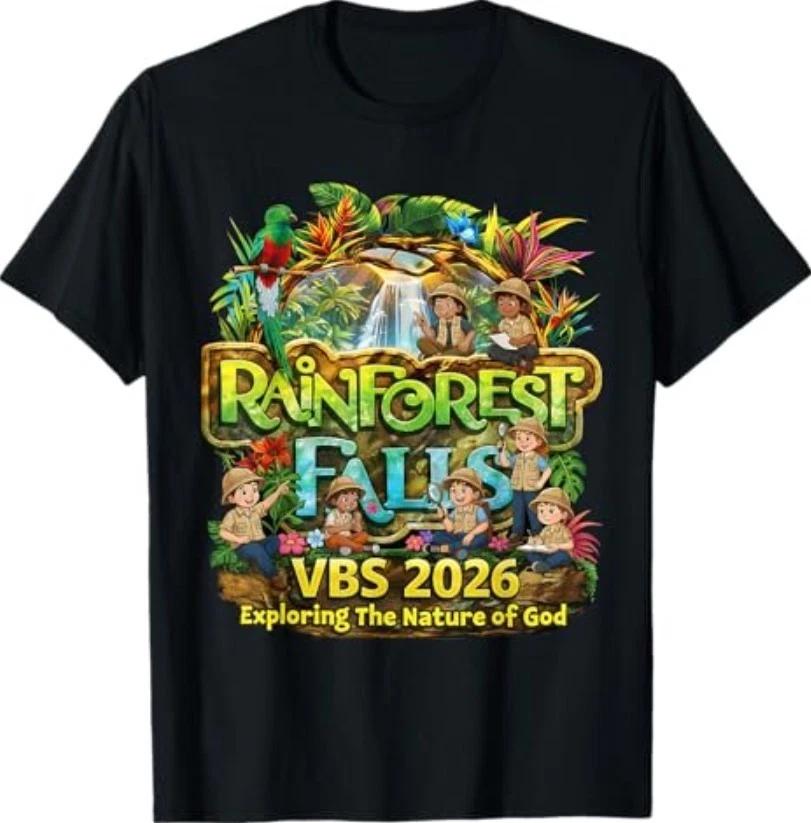Vintage Rainforest Falls VBS Vacation Bible School Teacher T-Shirt XXL