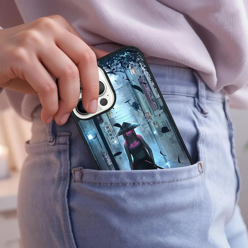 Anime Girl Samurai Phone Case For iPhone 17 Air 15 16e 14 13 Pro Max Coque 12 11 Pro Max PLUS Cover