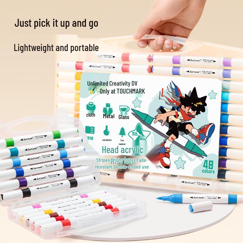 Touch Mark 36-Color Double-Ended Acrylic Marker Set