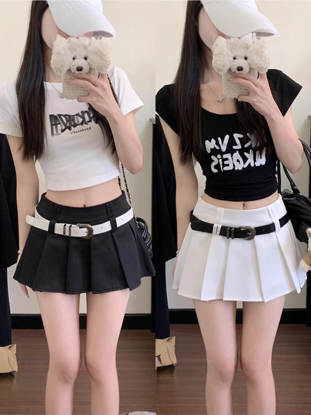 

Plus Size High-Waisted Pleated A-Line Skirt for Summer - Slimming and Stylish for Women XXL