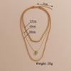 Personalized Stacked Wind New Love Pendant Multi-layer Metal Necklace Neck Chain