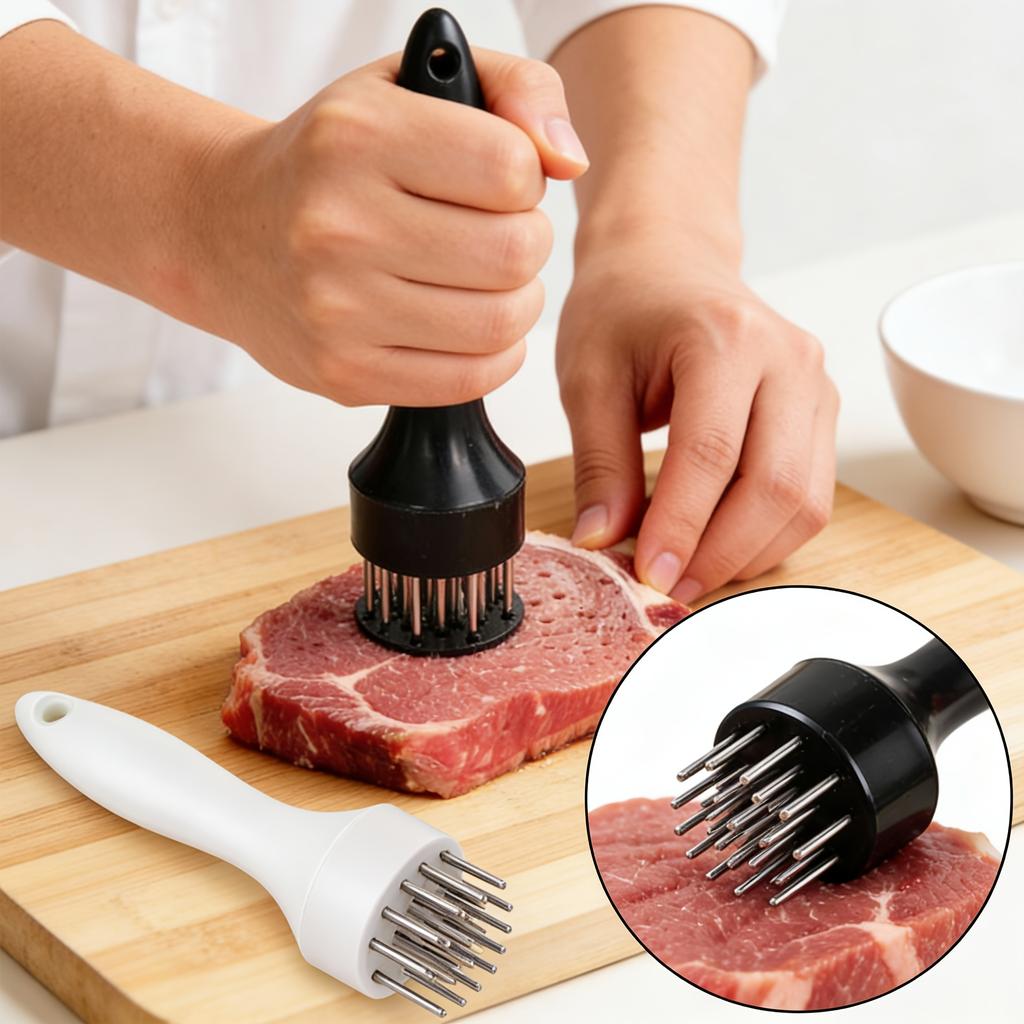 304 Stainless Steel Meat Tenderizer, Professional Multi-Needle Meat Pounder Tool for Steak Chicken Pork, BBQ Tenderizing Mallet