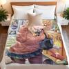 Cute Anime Fleece Fashion Blanket - Soft Flannel Throw Gift for Kids, Teens, Adults - Warm & Cozy for Christmas, Birthday