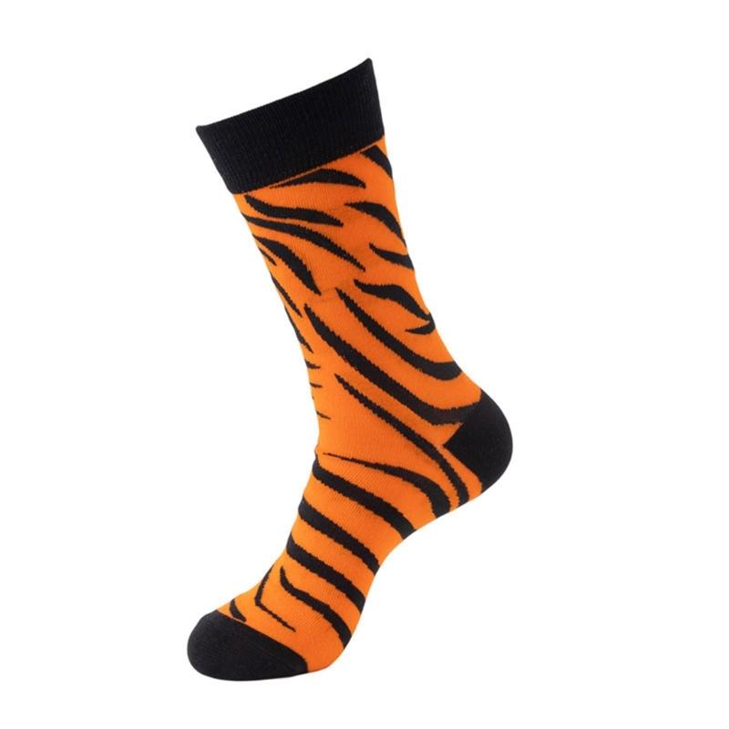 Men's Funny Skull Crew Socks Cartoon Alien Design Cotton Casual Socks Halloween Sock for Hip Hop Parties