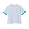 Champion Short Sleeve Crew Relax Fit COTTON One Point Logo Garment Short Sleeve Pale Sax Shirt, Neck, 100% Cotton, USA, Embroidery, Wash, T-Shirt,