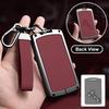 Zinc Alloy Leather Car Key Cover Fits Renault Sandero Koleos Captur Kadjar Megane Clio 5 Austral Logan Arkana Koleos Key Shell