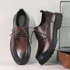 Spring Lace Up Leisure Men Business Comfort Platform High Quality Oxford Shoes Men's Walking Shoes Leisure Walking Wedding Shoes
