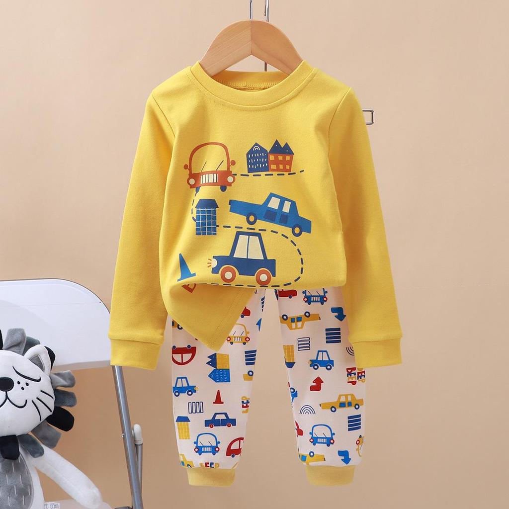 2025 Kids' Pure Cotton Underwear & Pajama Set for Boys & Girls - Autumn Wear