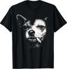 Maglietta Divertente Chihuahua Meme Cane che Fuma Sigaretta