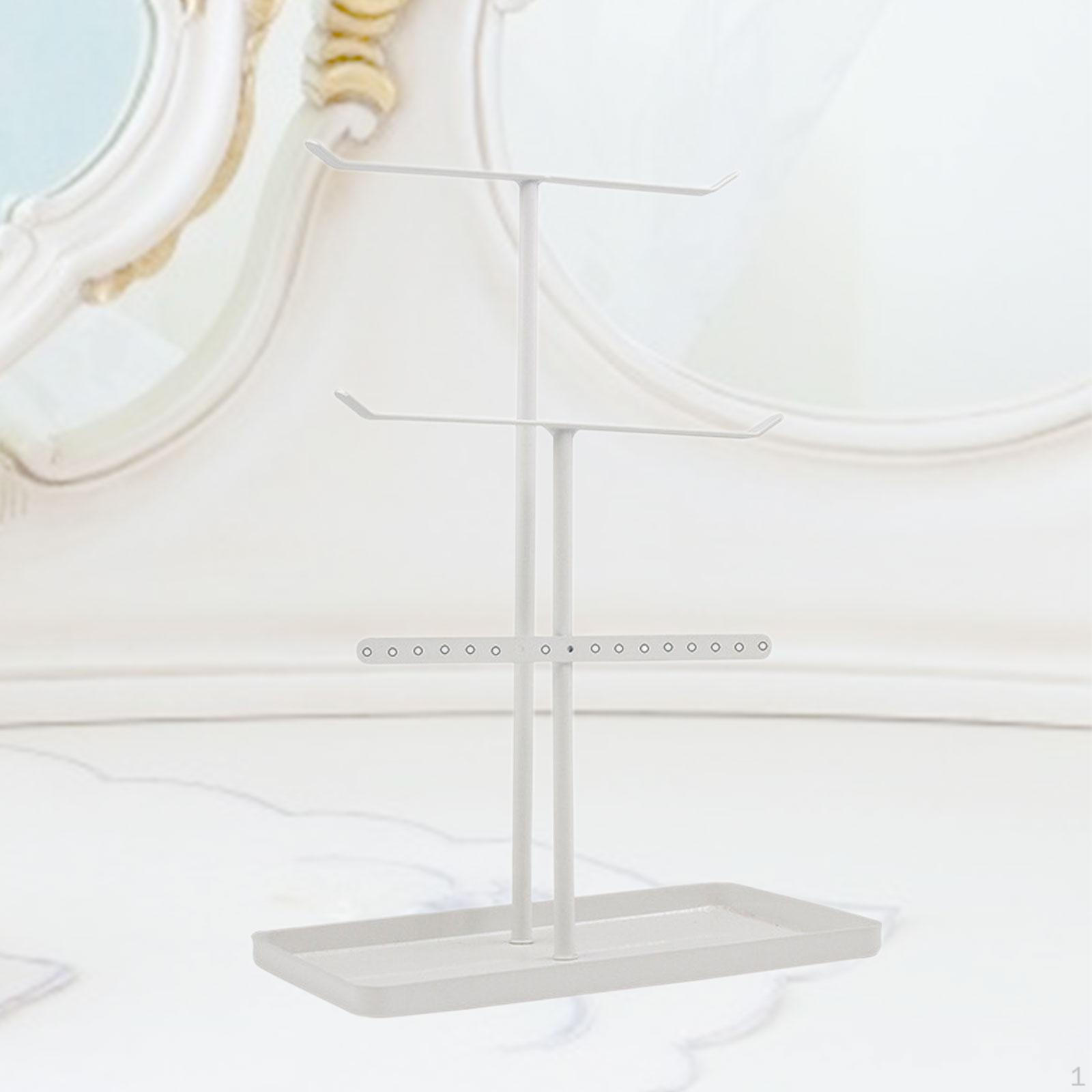 

Тримач для ювелірних виробів Сережки Башта для зберігання Економія місця Орнамент Вішалка Підвісний Організатор Багатошаровий білий