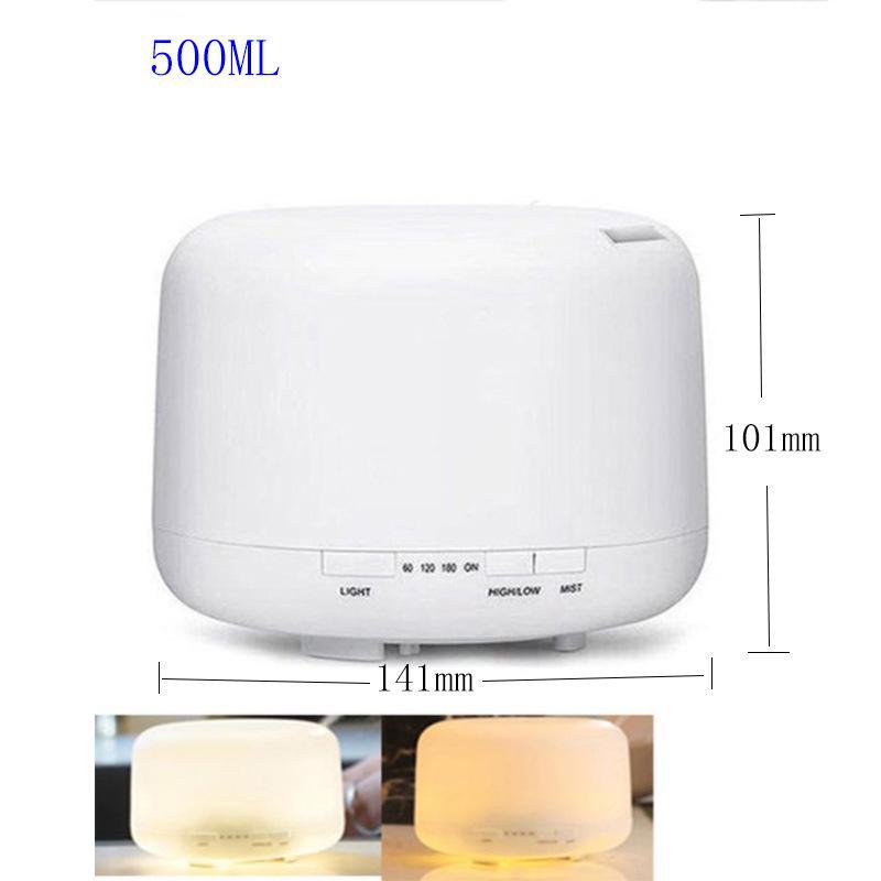 Remote Control 500ml Ultrasonic Aromatherapy Humidifier with Colorful Night Light