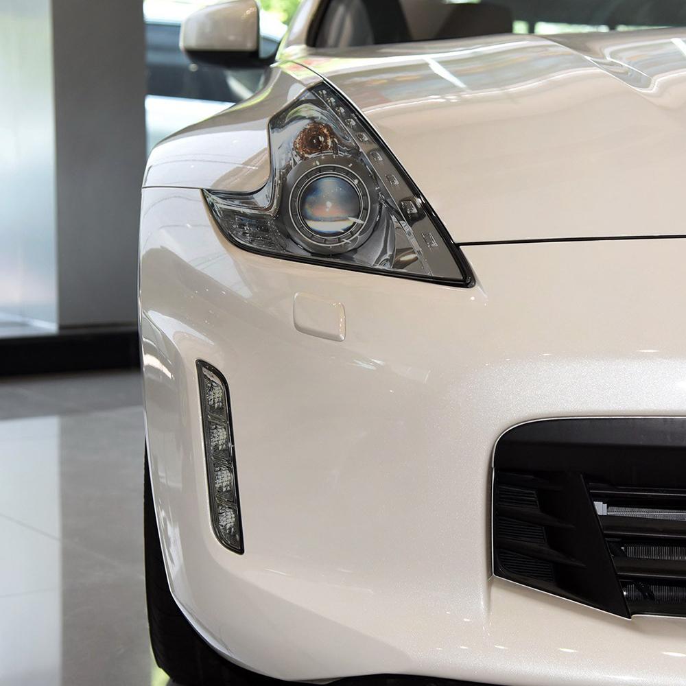 For Nissan 370Z 2009-2020 High-Gloss Smoke Black Pre-Cut TPU Headlight Protection Film PPF Kit Anti-Scratch Vinyl Wrap Cover