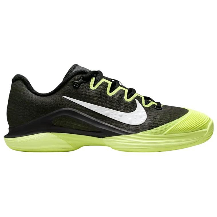 Nike Court Air Zoom Vapor 12 HC Black Light Lemon Twist Women Sneakers Green Blue-Ribbon-Heather White IB6554-001