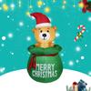 Christmas Inflatable Decorations Light Up Santa Dog Yard Outdoor Party DIY Xmas