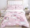 Unicorn Bed Linen  Children's Bedding Set with Duvet Cover and 2 Pillowcases, Cartoon Unicorn Microfibre Soft Girls Bedding