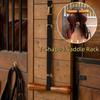 Wall Mounted T-Shaped Saddle Rack Wooden Horse Tack Rack T-Shaped Saddle Hanger  for Western Saddle