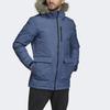 Adidas Xploric Parka Comfortable Stylish Sports Hooded Fur Lined Cotton Jacket Winter Men Outerwear Blue DZ1430