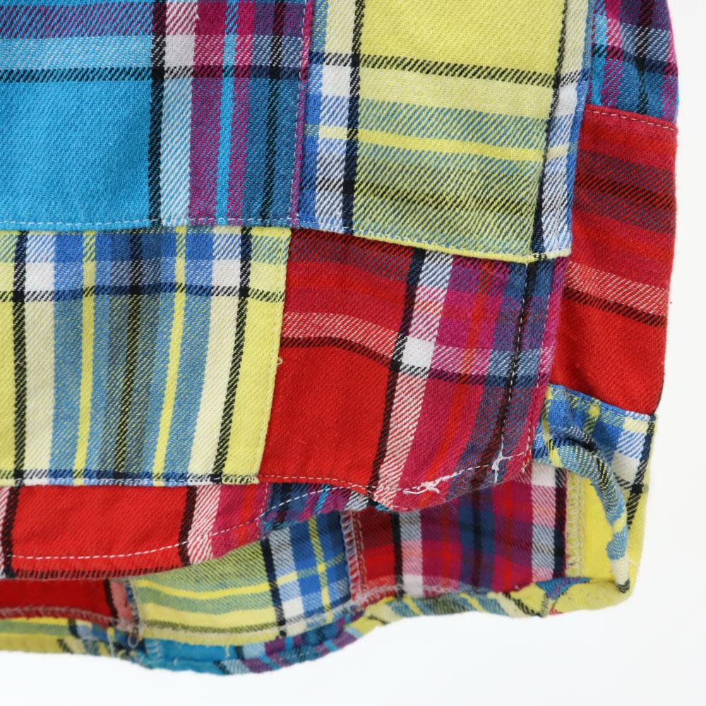 Stussy Check Pattern Long Sleeve Patchwork Shirt S Red Other Men's Used
