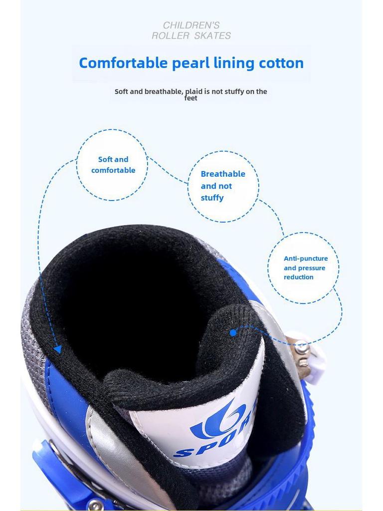 Children's Adjustable Flashing Roller Skates for Boys and Girls