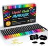 Shuttle Art Chalk Markers, Blackboard Liquid Chalk Pens, 24 Color Blackboard Pens with Tip and Ad...