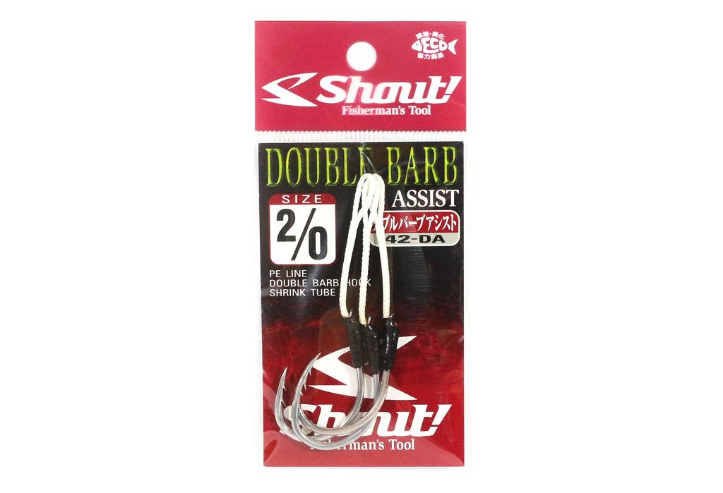 Shout 42-DA Double Barb Assist Hook Rigged Size 2/0 (5799)