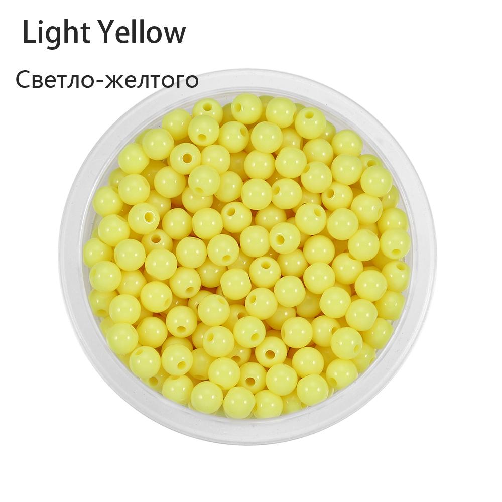 10-200pcs Mixed Acrylic Plastic Smooth Round Ball Spacer Beads 6 8 10 12MM Pick Size For Jewelry Making Accessories