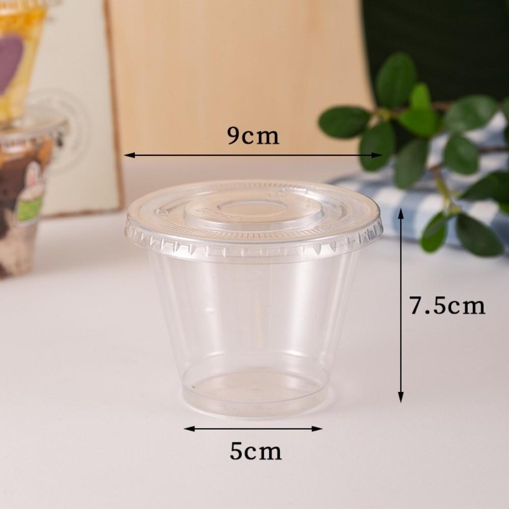 10Pcs/set Plastic Yogurt Parfait Cups with Lids and Spoons Clear Dessert Cups 180/250ml Storage Containers Kitchen Accessories