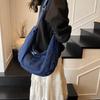 Versatile Denim Shoulder Bag Large Capacity Satchel Bags Trendy Cross Body Bag  Female