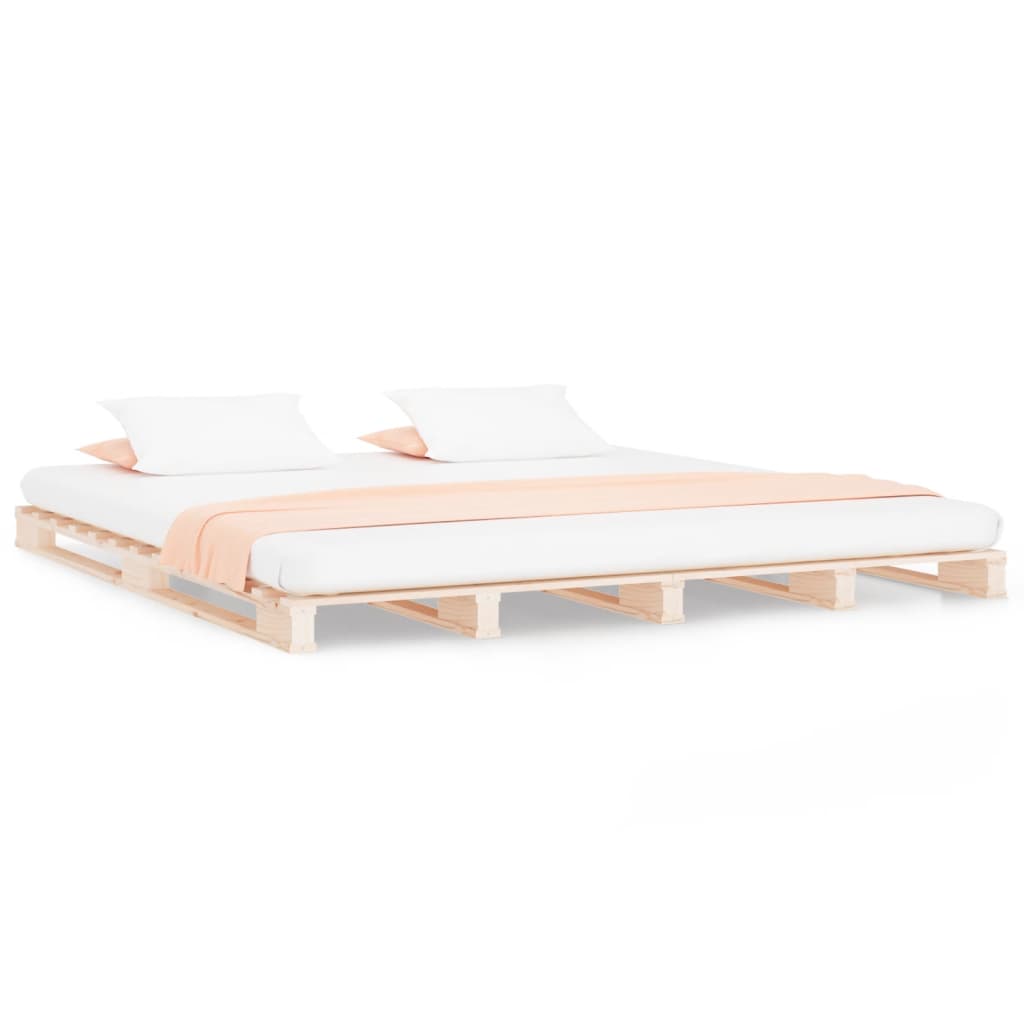Pallet Bed 135 x 190 cm Solid Pine Wood