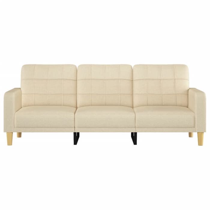 VidaXL 3-seater Sofa Cream 180 Cm Fabric, Sofa, Living Room Sofa, Three-seater Sofa, Upholstered Sofa, Seats of 359101