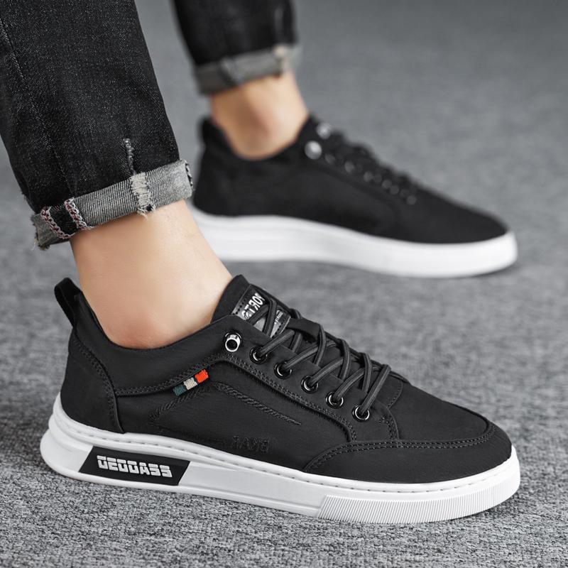 Męskie antypoślizgowe i odporne na zużycie, jednokolorowe, modne, codzienne buty sportowe, buty męskie, buty do chodzenia po desce