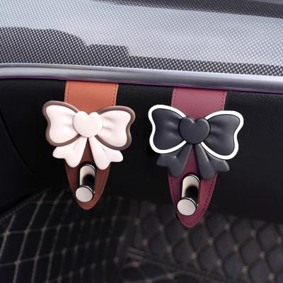 Crochet adhésif multifonctionnel pour voiture Nœud papillon Crochets pour boîte à gants de co-pilote de voiture Crochet de rangement pour voiture À emporter