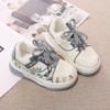 Versatile children's sneakers2026Spring new collection: cute cartoon graffiti casual sneakers for girls, featuring soft, cushioned soles and a