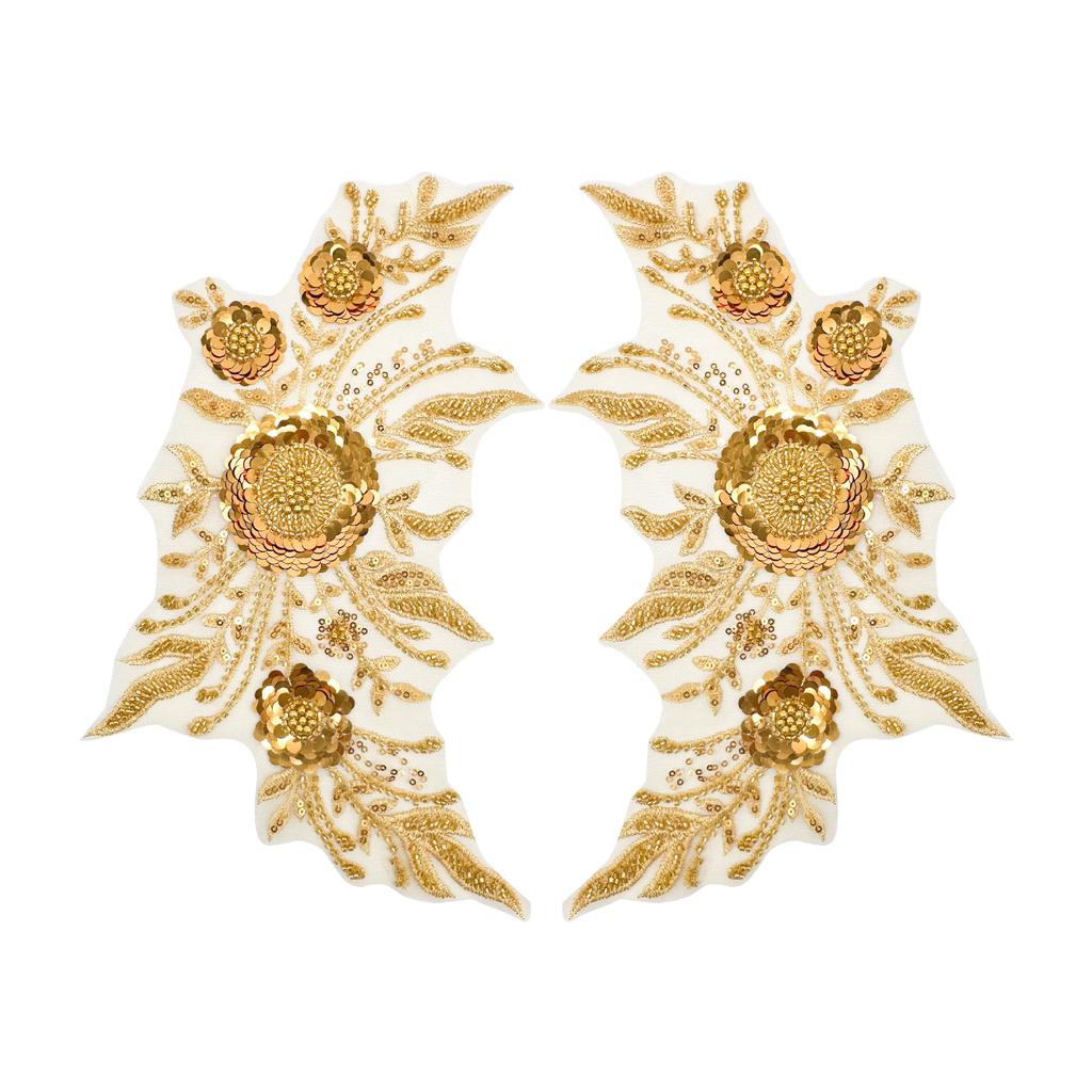 Fashion Mesh Sequined Flower Cloth Sticker Dress Wedding Stage Performance Clothing Clothing Accessories Lace Embroidery Sticker