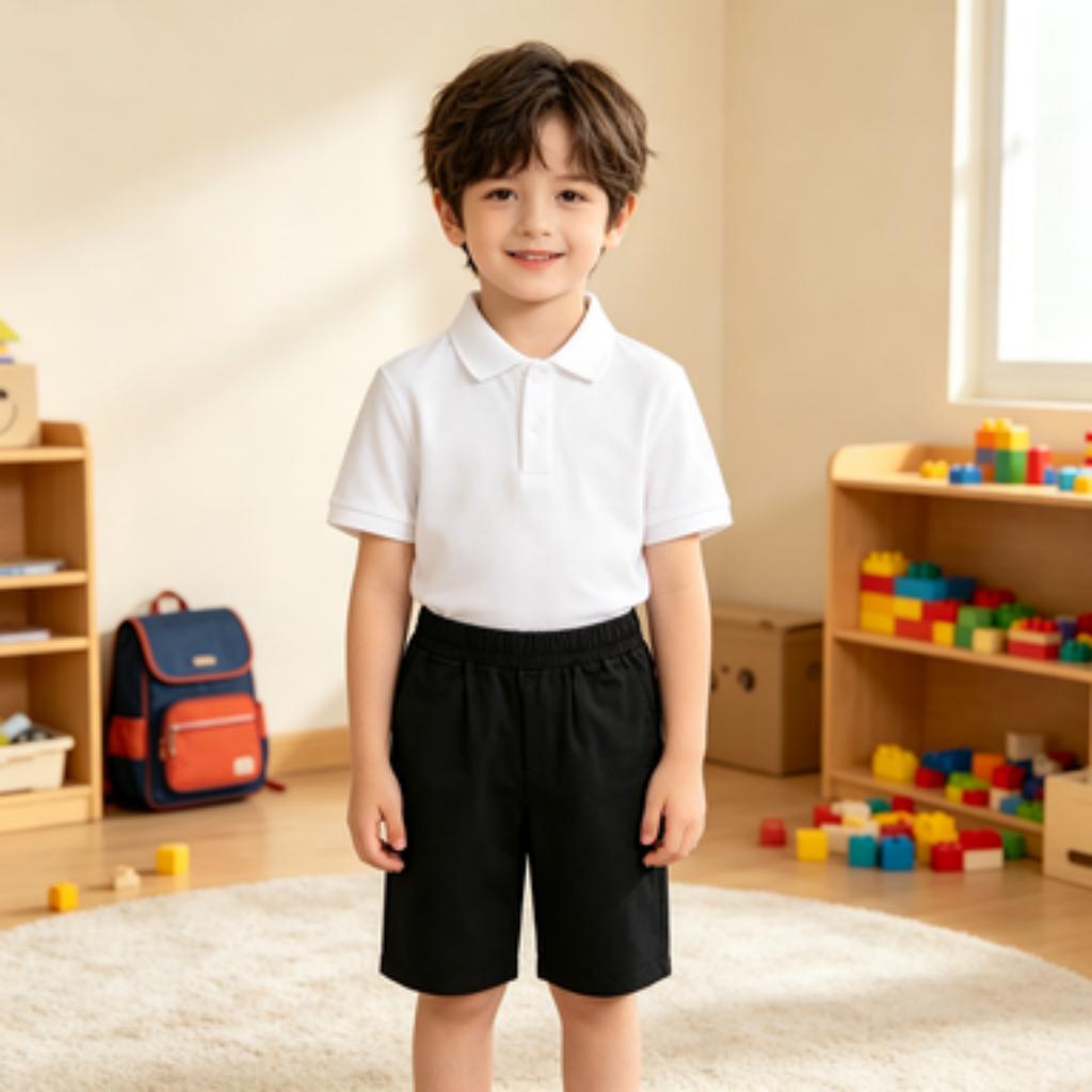 Primary School Student's Summer Cotton Lightweight Khaki Pants