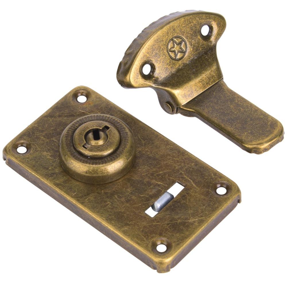 2pcs Heavy Duty Antique Hardware Fastener Antique Lock Furniture Accessories For Chests & Trunks