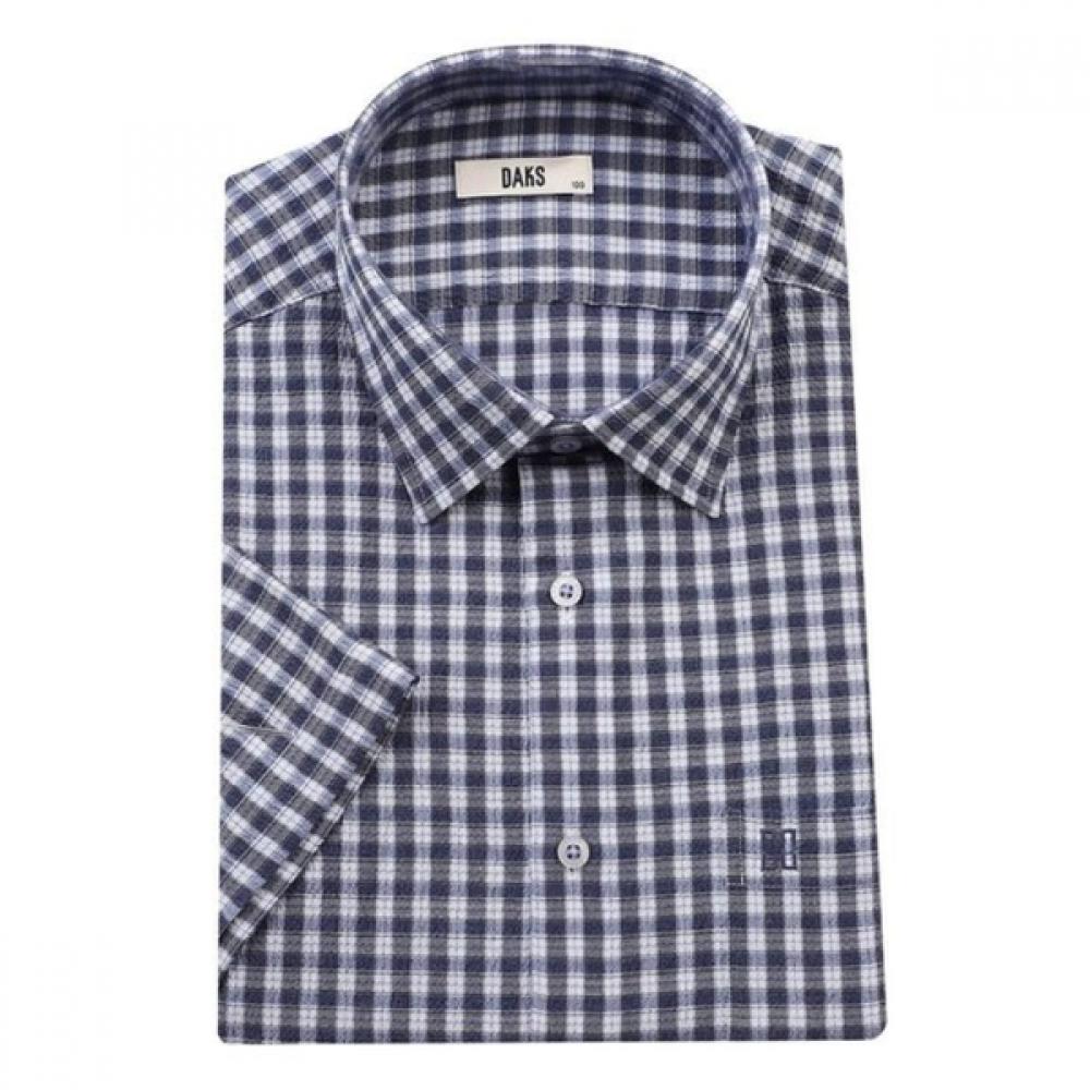 

Daks Small Check Summer Short Sleeve Regular Fit Casual Shirt Dms3shcs111n1 DMS3SHCS111-N1/95