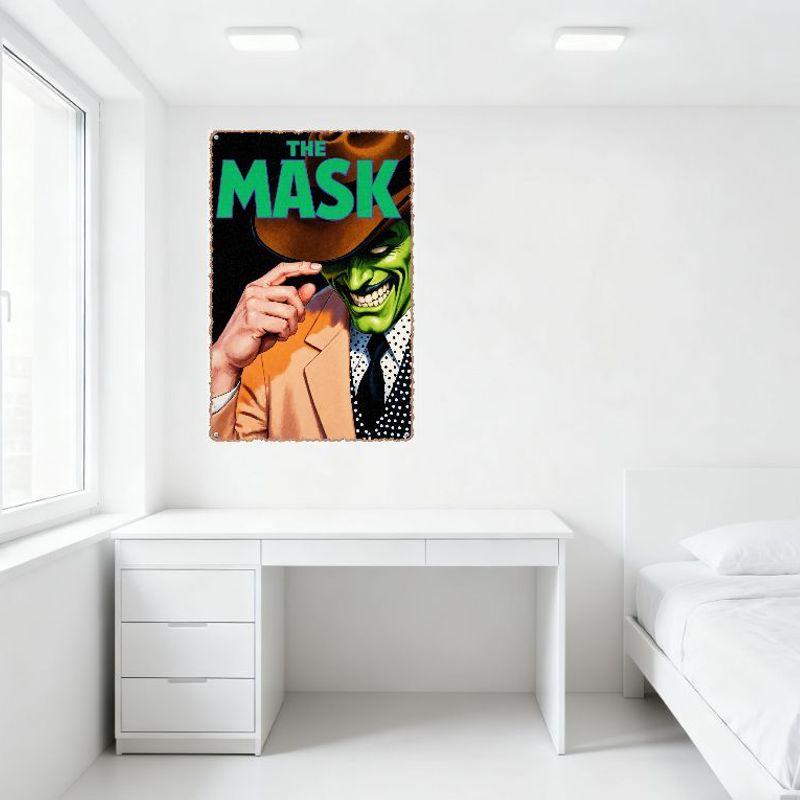 The Mask Vintage Comic - Book Style Metal Tin Sign for Home Bar Cafe Man Cave Decor