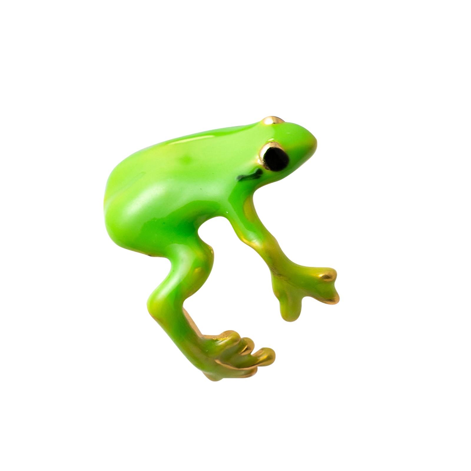 

Кольцо персонализированное симпатичное открывающееся регулируемое кольцо One Size зелёный