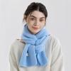 Versatile solid color knitted scarf scarf plush soft male and female couples scarf autumn and winter outer shawl