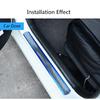 Pegatinas de diseño de coche, Protector de alféizar de puerta antiarañazos, tira de goma, película de parachoques de protección de umbral de coche de fibra de carbono