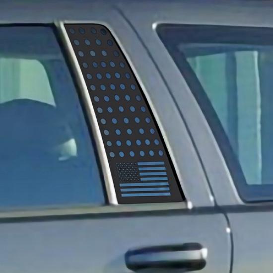 2pcs Rear Door Window Glass Cover Strip Decor Trim For Jeep Grand Cherokee 07-09