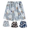 Men Beach Shorts Elastic Waist Adjustable Drawstring Cartoon Goose Print Beach Shorts Quick Drying Leisure Shorts