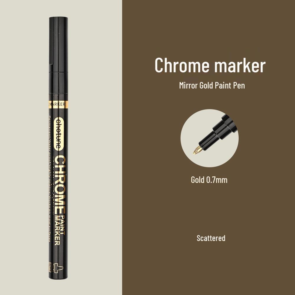Chotune Reflektierender Chrom Marker Stift - Wasserdichte Galvanisierte Silberfarbe für DIY Hervorhebungen