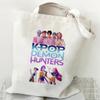 KPOP Demon Hunter Group Printed Canvas Bag Spot Women's Daily Handbag Shopping Bag KTY