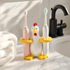 Ceramic Electric Toothbrush Holder 2 Slot Makeup Brush Shelf Dressing Table