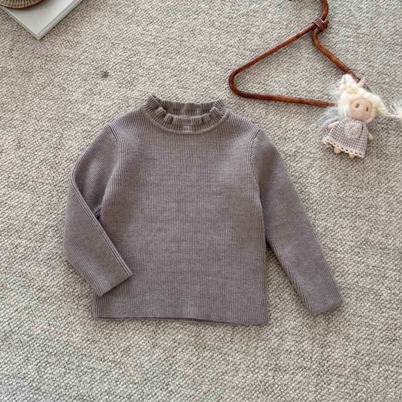 Girls Solid Color Turtleneck Knit Sweater Long Sleeve Baby Top Winter Toddler Outfit