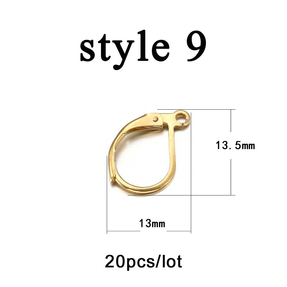 20-50pcs Gold  Stainless Steel Hypoallergenic Earring Hooks Fish Earwire Earrings Clasps Earring Wires For Jewelry Maki