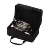 Funien Mini Pocket Trumpet, Bb Flat, Brass, with Mouthpiece, Gloves, Cleaning Cloth, and Carrying Case