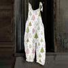 Women's Jumpsuit  Print Casual Loose Vintage Shoulder Strap Cotton Linen